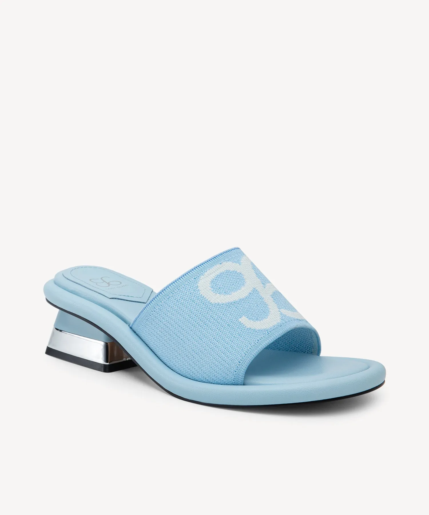 Round Toe Metal Heeled Sandals