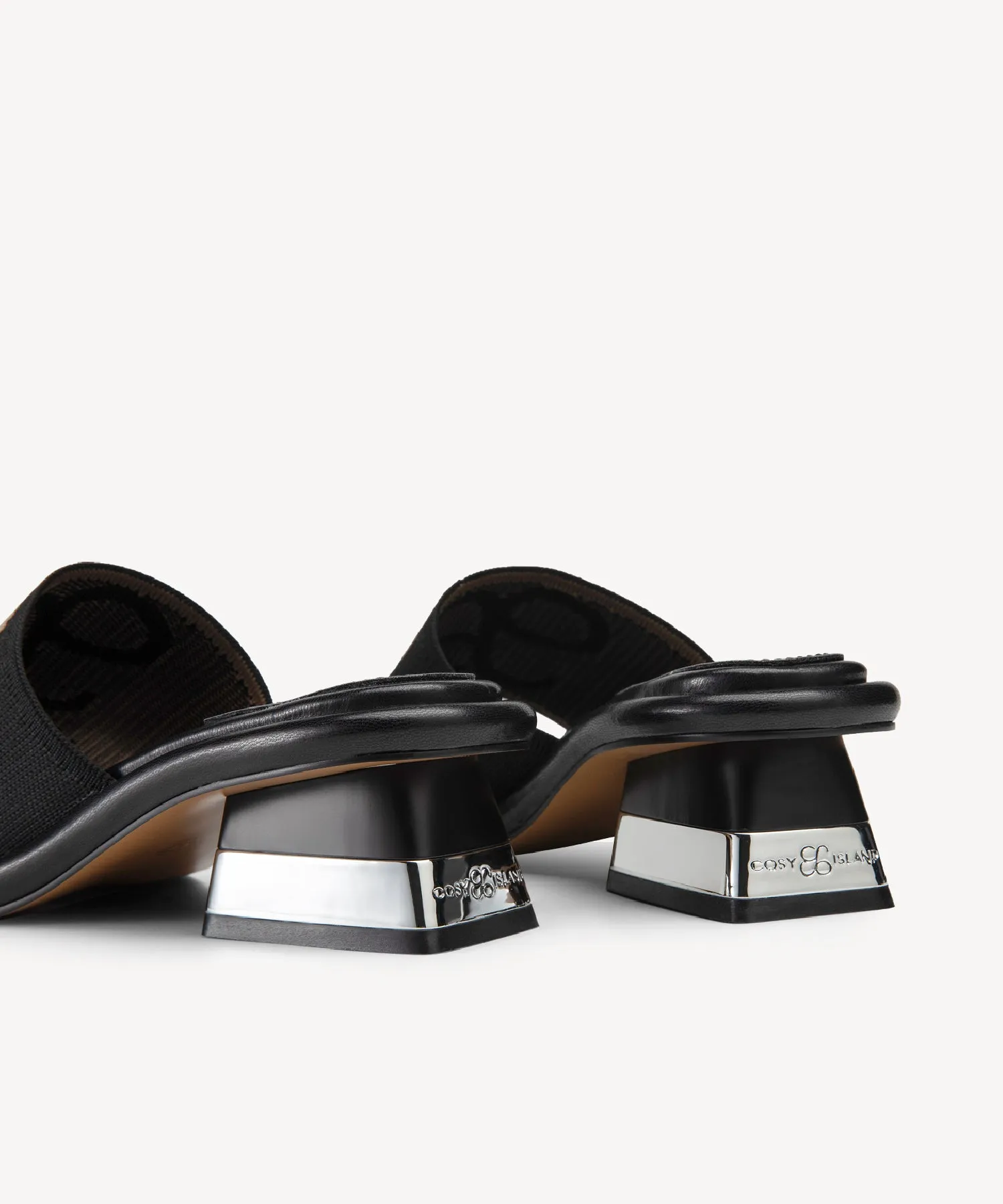Round Toe Metal Heeled Sandals