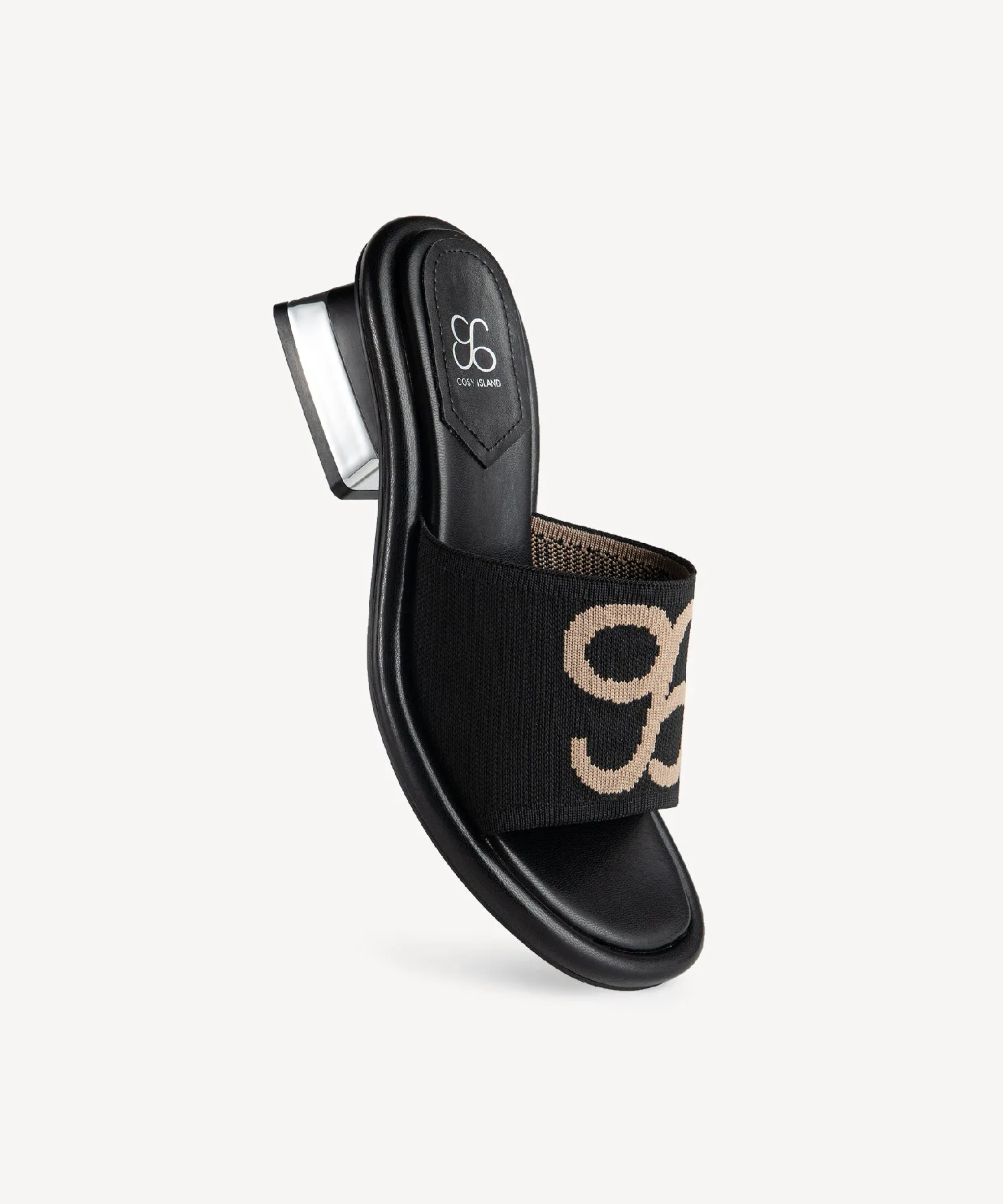 Round Toe Metal Heeled Sandals