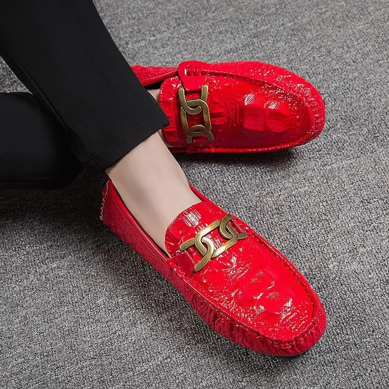 Santimon Mens Casual Leather Penny Loafers Slip on Moccasins Shoes Lightweight Driving Boat Shoes
