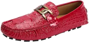 Santimon Mens Casual Leather Penny Loafers Slip on Moccasins Shoes Lightweight Driving Boat Shoes
