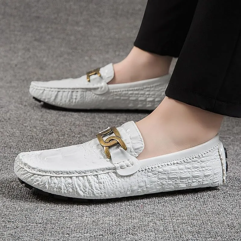 Santimon Mens Casual Leather Penny Loafers Slip on Moccasins Shoes Lightweight Driving Boat Shoes