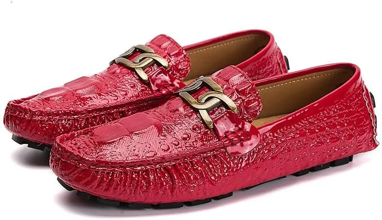 Santimon Mens Casual Leather Penny Loafers Slip on Moccasins Shoes Lightweight Driving Boat Shoes