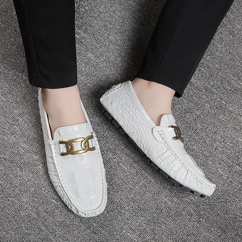 Santimon Mens Casual Leather Penny Loafers Slip on Moccasins Shoes Lightweight Driving Boat Shoes
