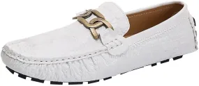 Santimon Mens Casual Leather Penny Loafers Slip on Moccasins Shoes Lightweight Driving Boat Shoes
