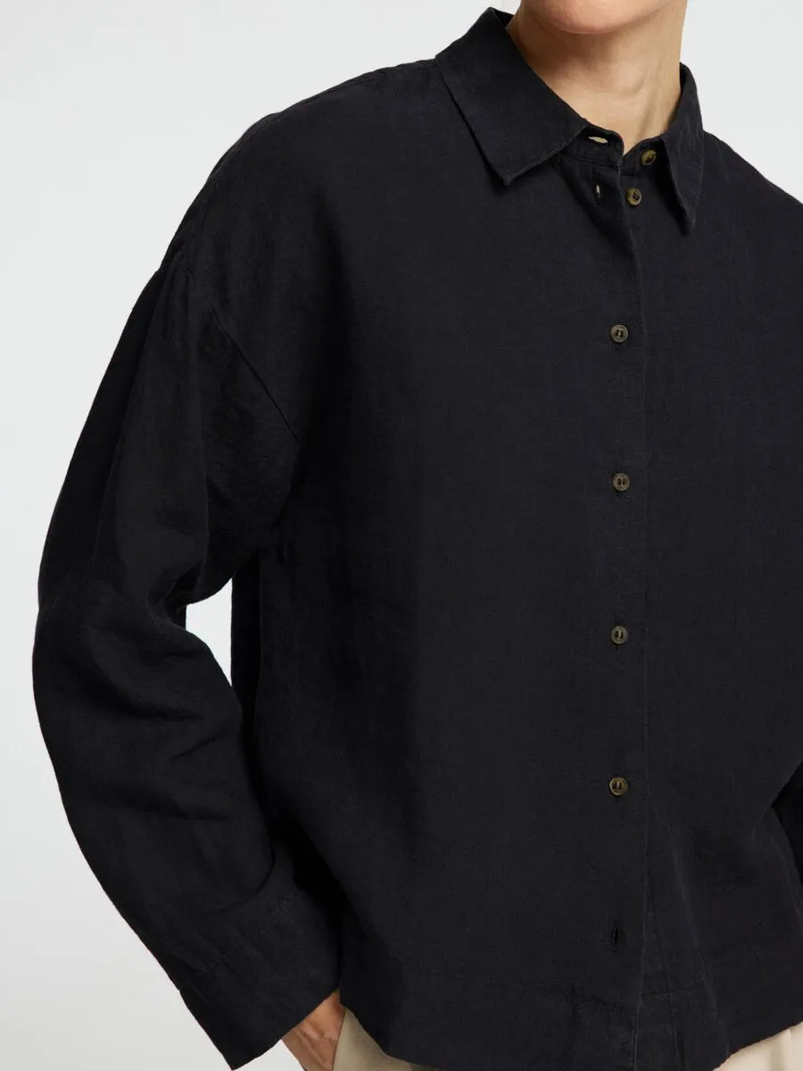 Selected Femme Linnie linen shirt Black