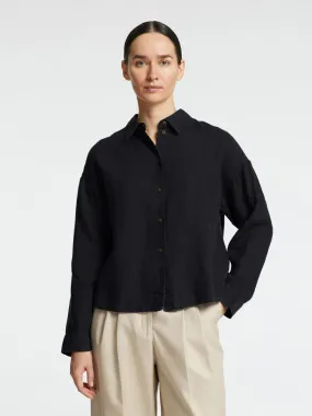 Selected Femme Linnie linen shirt Black