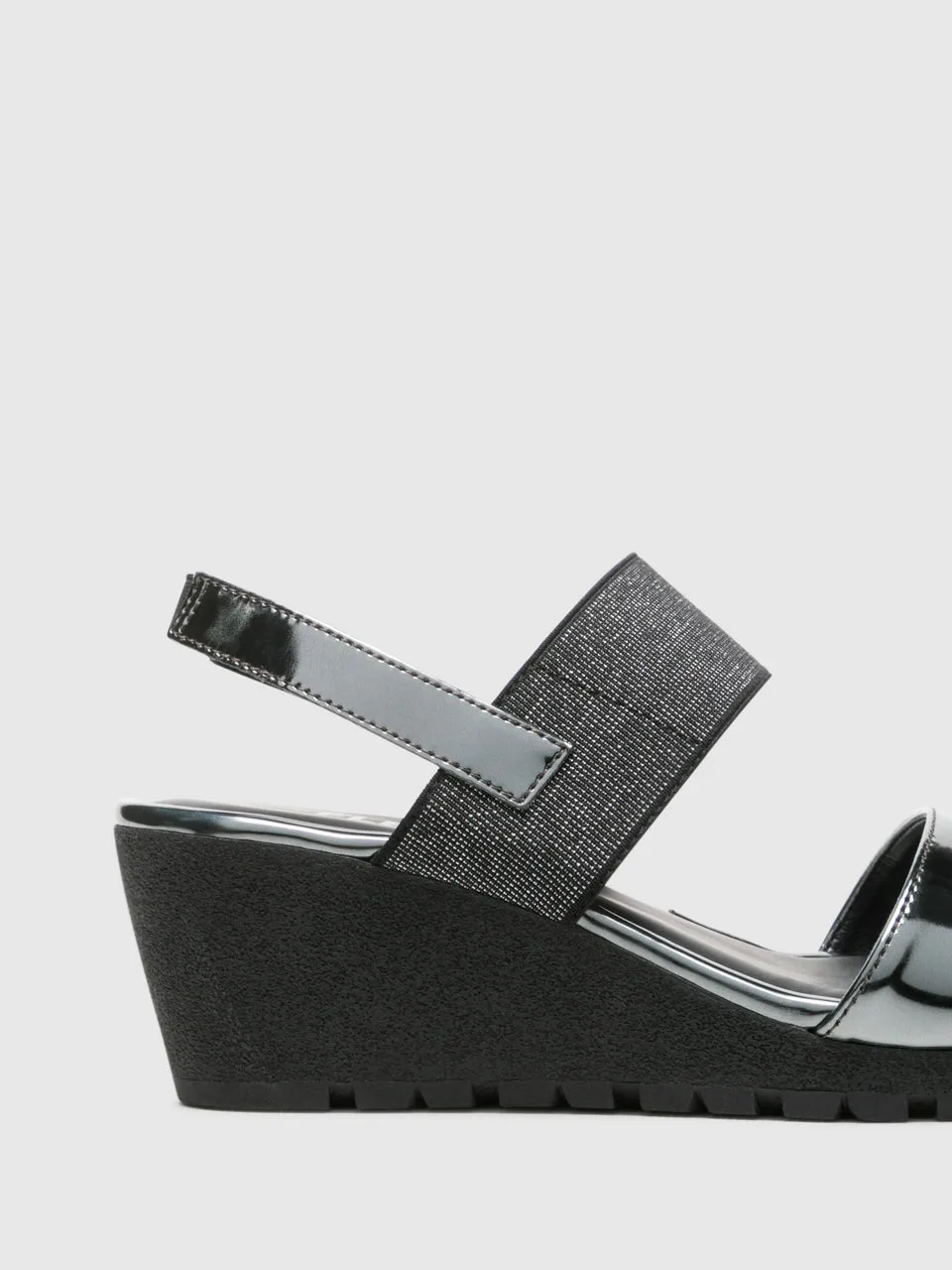 Silver Wedge Sandals