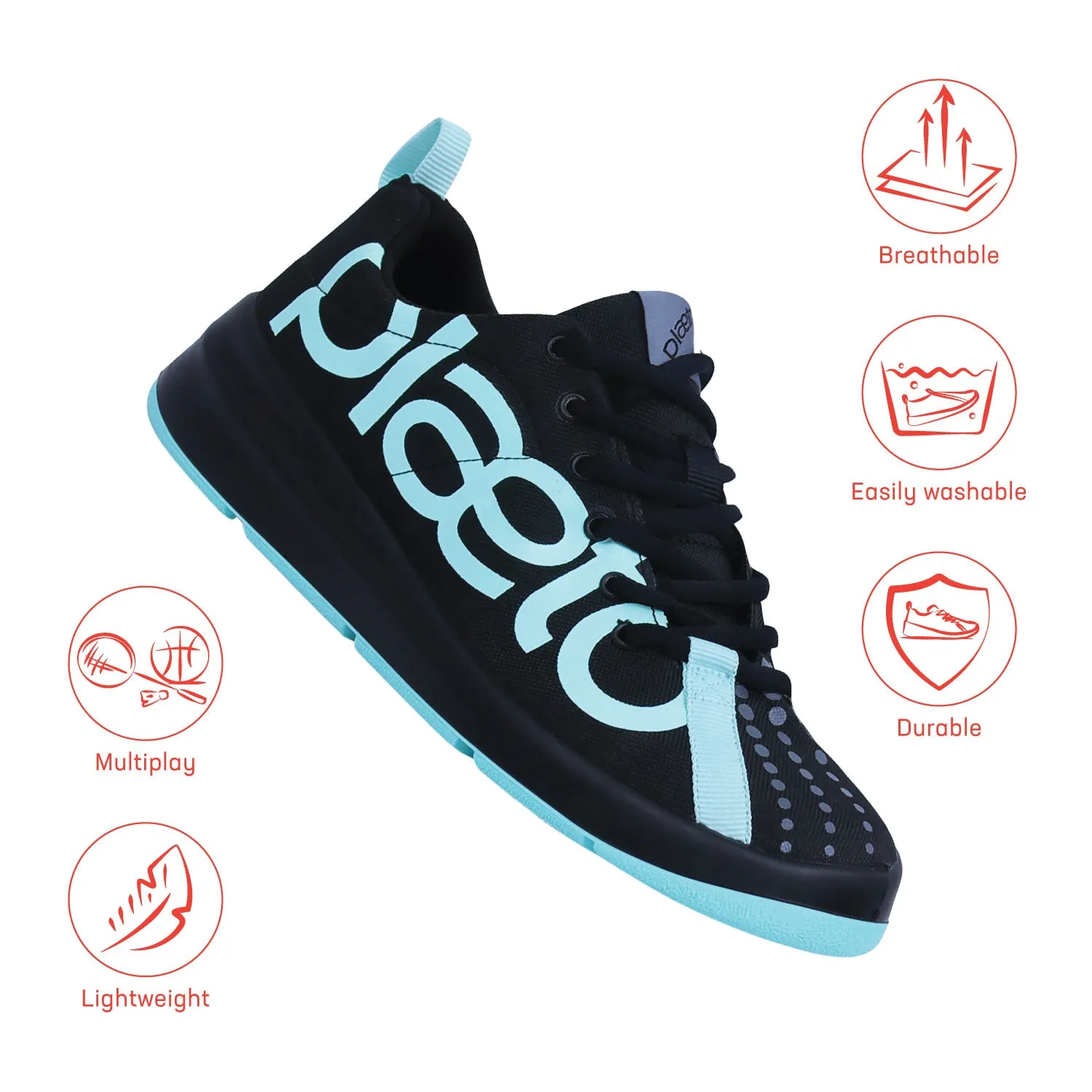 Slam Men's Sports Shoes - Black / Mint