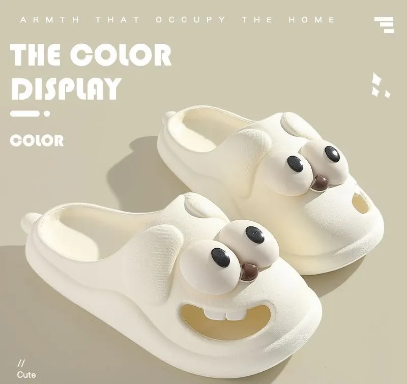 SMILEPAWS Comfy, Cartoon Dog Slippers