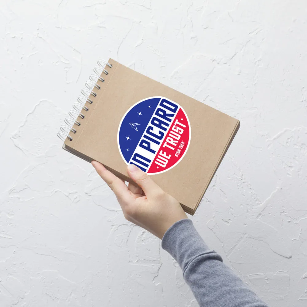 Star Trek In Picard We Trust Sticker