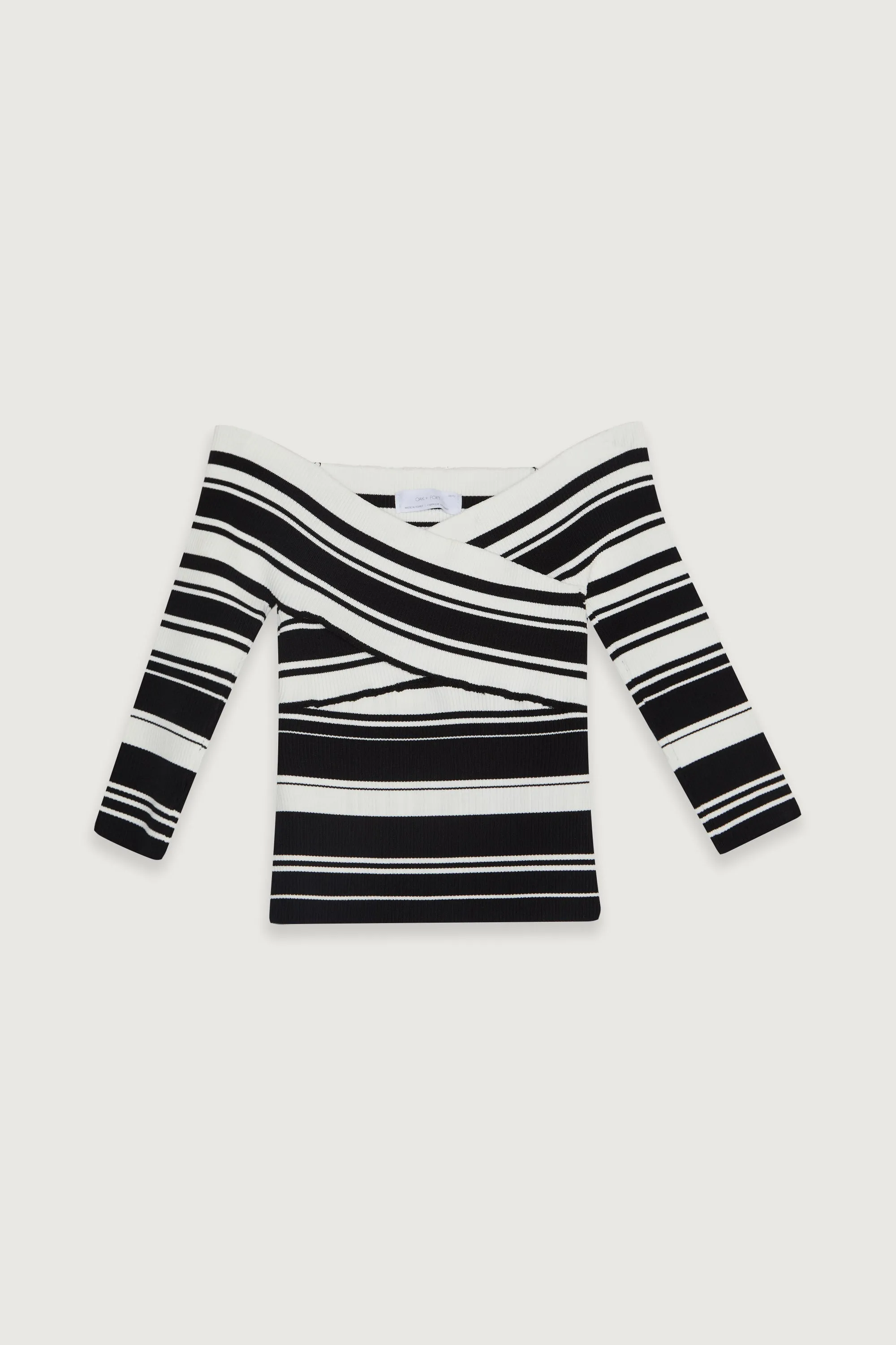 STRIPED CROSSOVER TOP