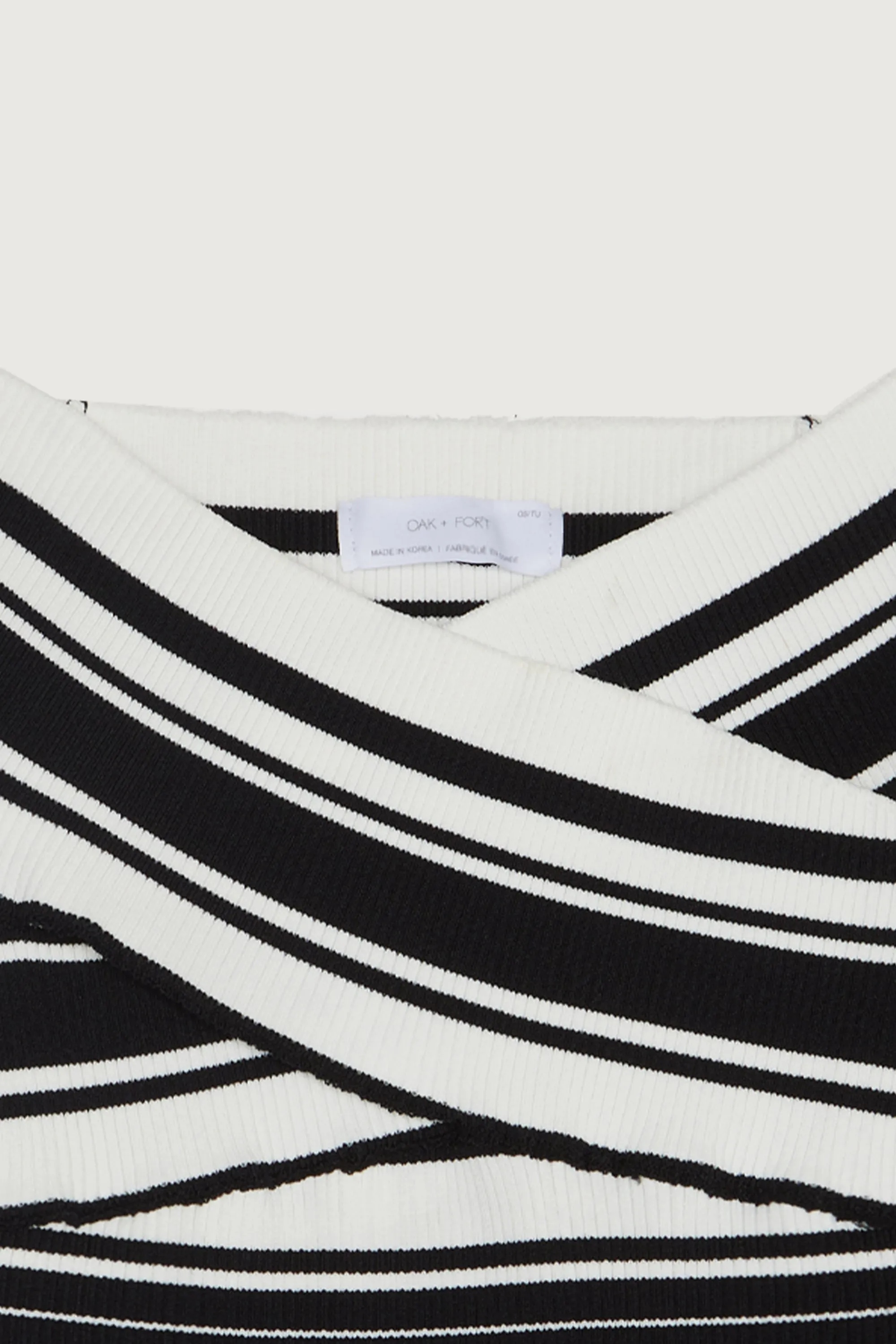 STRIPED CROSSOVER TOP