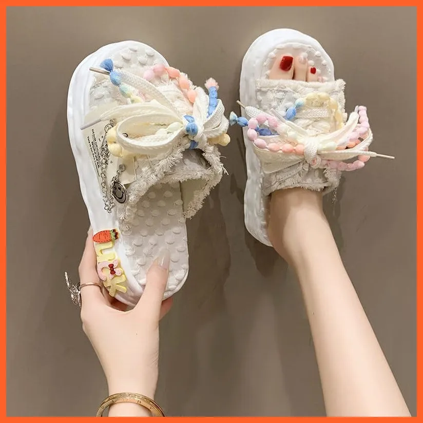 Summer Weave Slippers For Women | Vibrant Flip Flops | Candy Color Clogs