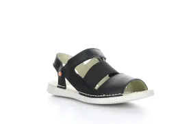 TIAN636SOF Black Velcro Sandals