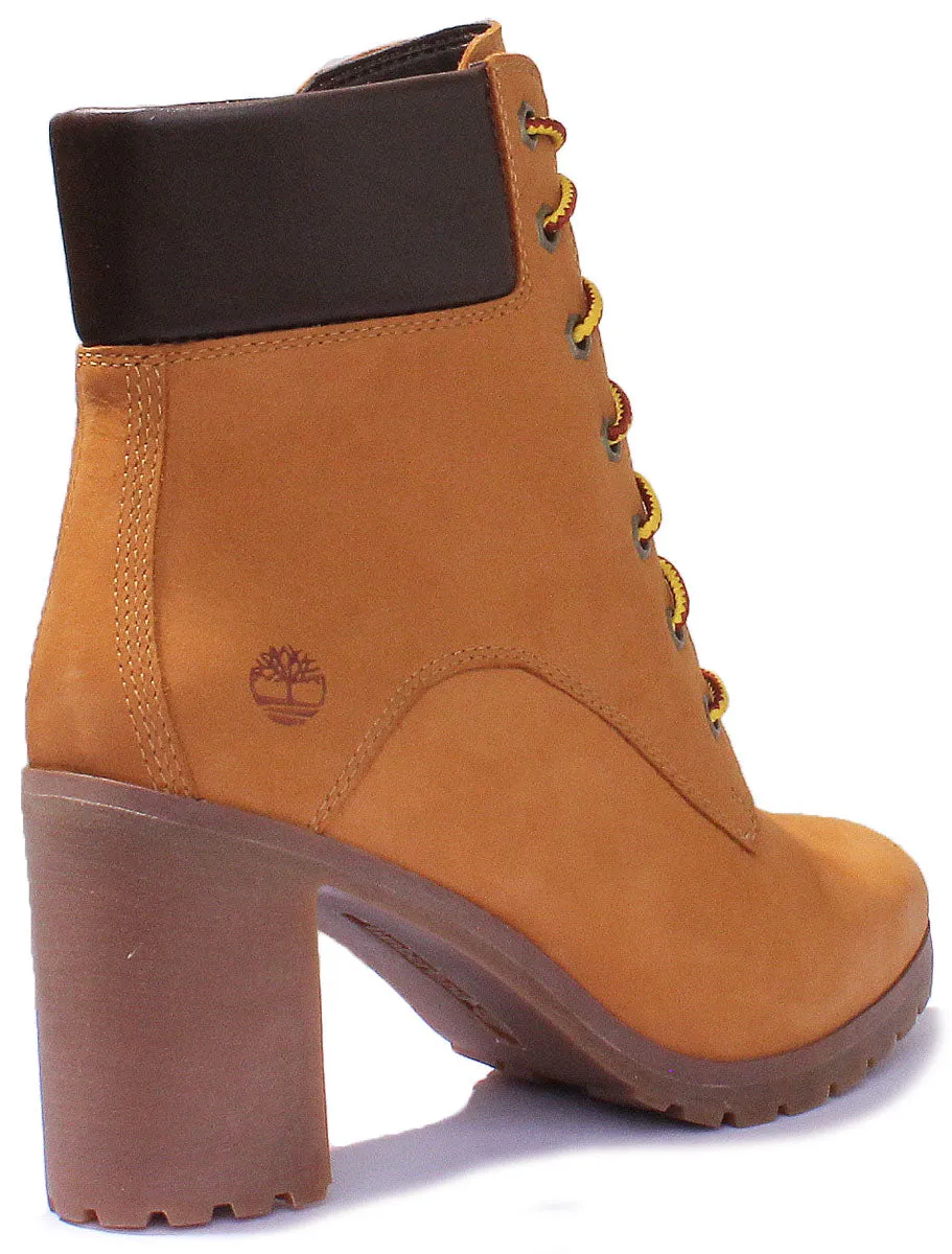 Timberland Allington 6 Inch Block Heel Ankle Boot In Wheat For Women