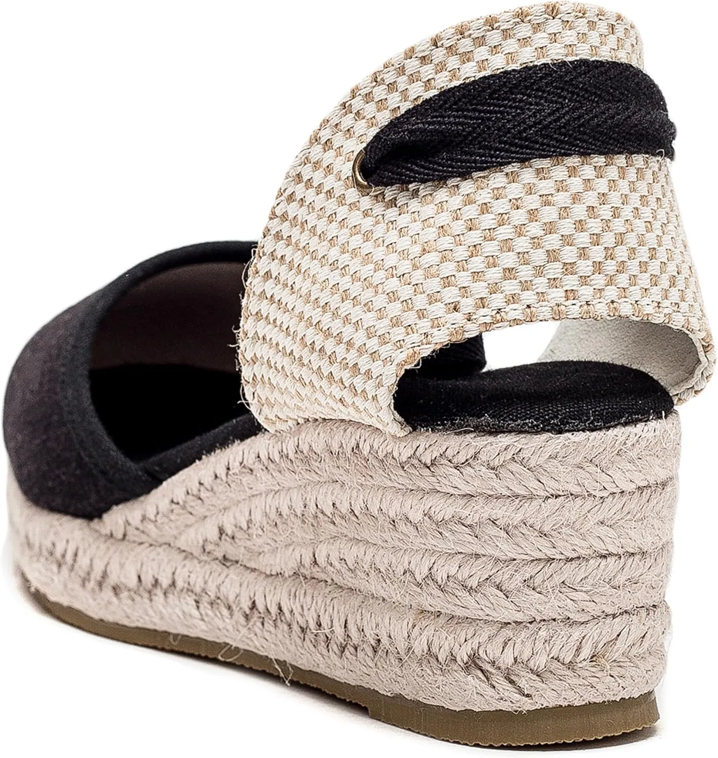 U-lite Womens Platform Wedge Sandals Espadrilles Closed Toe Ankle Strap Lace Up Ankle-Tie Strap Classic Espadrille Heel