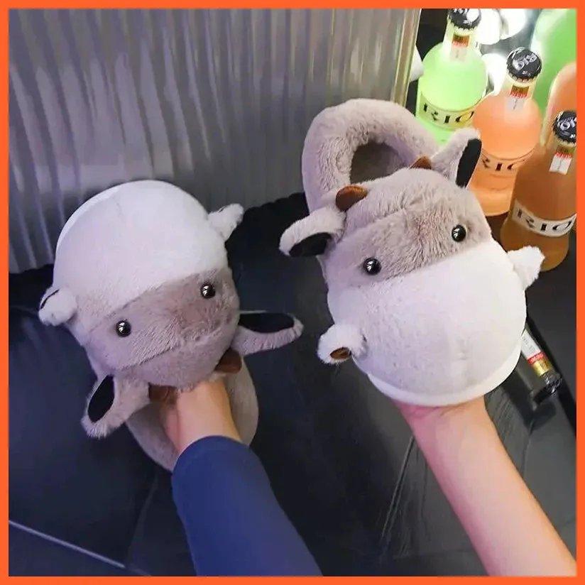 Women Winter Warm Cotton Slippers  | Plush Lining Indoor Couple Home Slipper