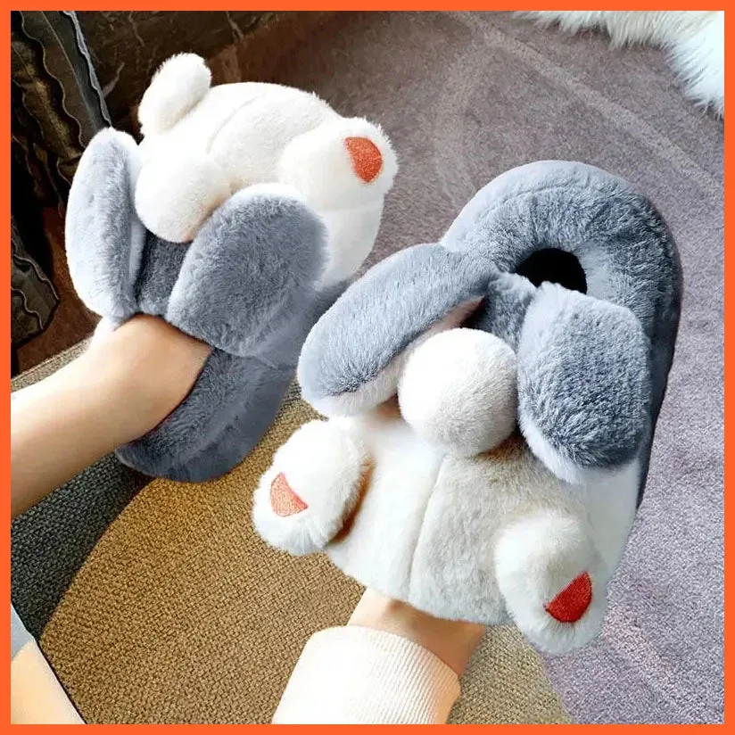 Women Winter Warm Cotton Slippers  | Plush Lining Indoor Couple Home Slipper