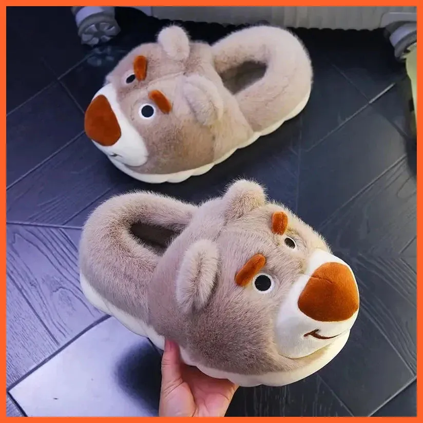 Women Winter Warm Cotton Slippers  | Plush Lining Indoor Couple Home Slipper