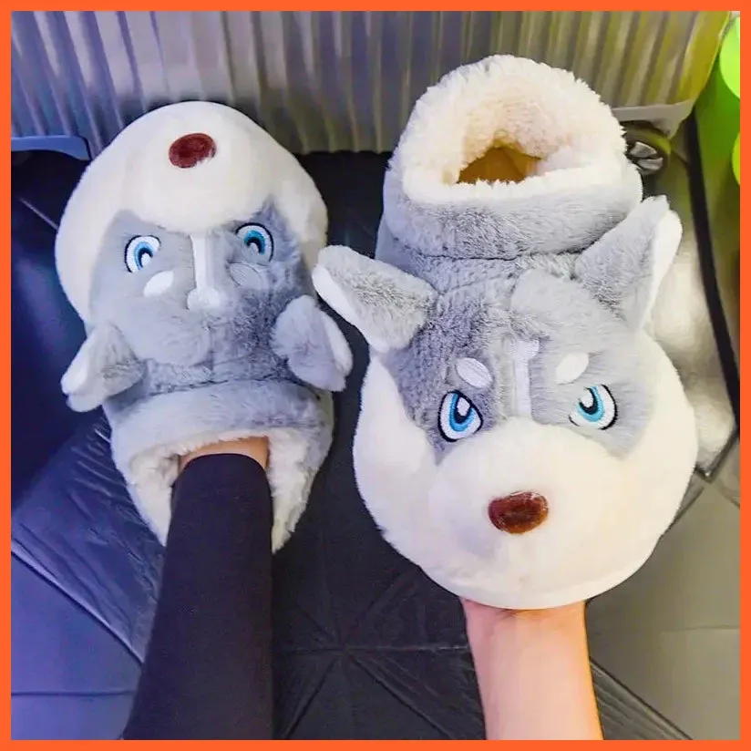 Women Winter Warm Cotton Slippers  | Plush Lining Indoor Couple Home Slipper