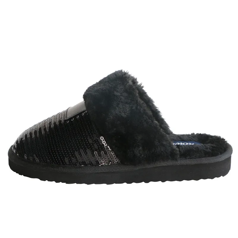 Women's Black Slippers Closed toe Winter Sandals