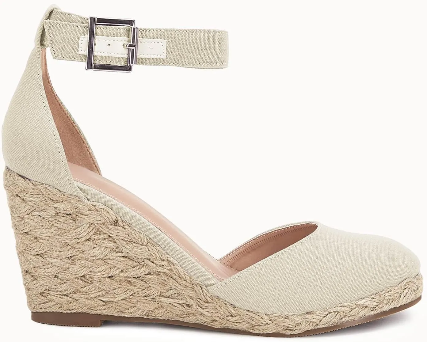 Womens Closed Toe Espadrilles Wedges Shoes Platform Heel Ankle Strap Buckle Dress Sandals