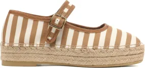 Women's Mary Jane Woven Espadrilles Ballet Flats for Women Outsole Canvas Summer Ballerina Flats.